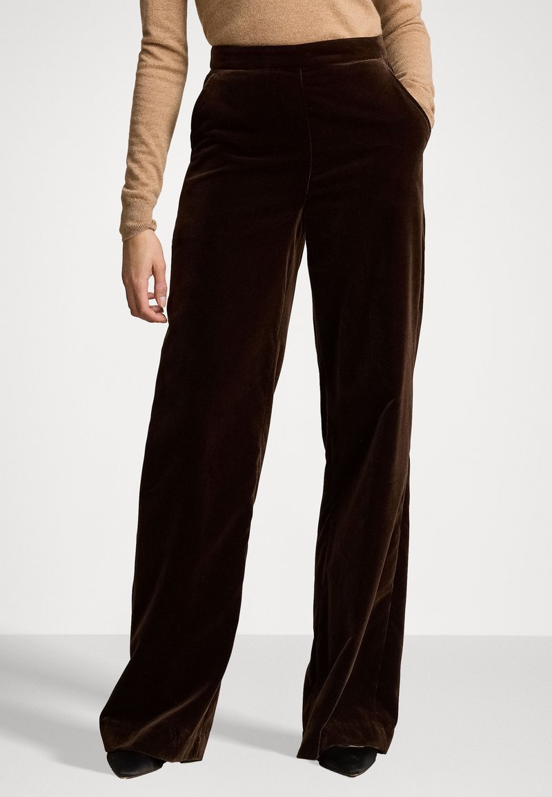 Polo Ralph Lauren - STRETCH COTTON VELVET WIDE LEG PANT - Pantalon classique - circuit brown, Agrandir