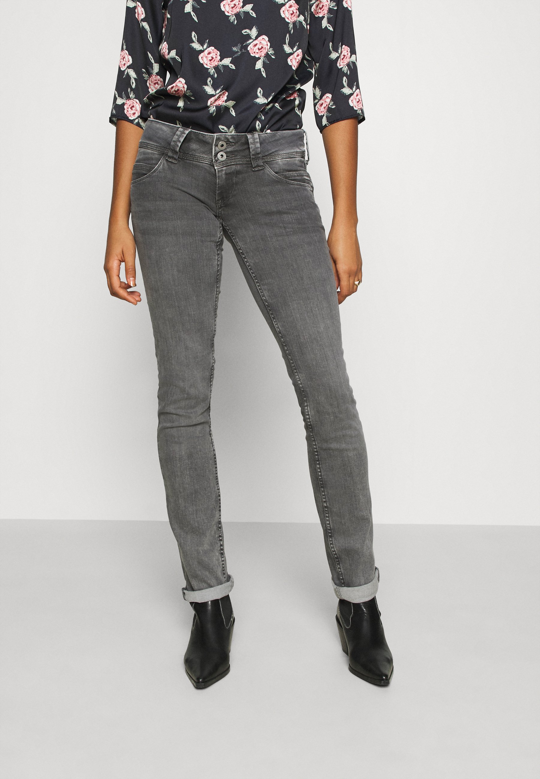 Pepe Jeans VENUS - Jeans slim fit - grey denim/grigio denim - Zalando.it