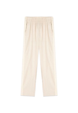 Oltre, PANTALONI CON BANDA IN SANGALLO - Broek - bianco