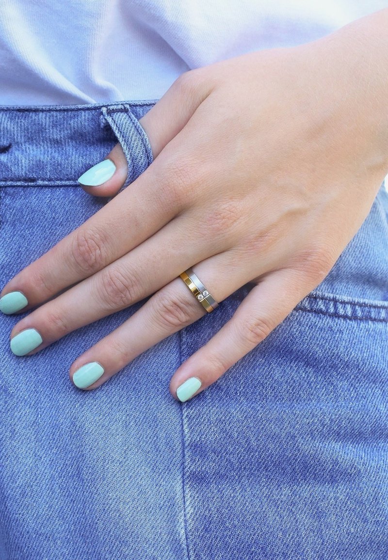 Lucardi PARIJS - Ring - silver coloured and gold coloured