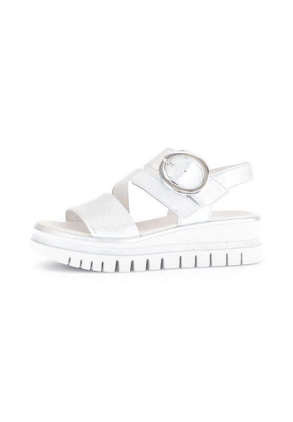 Keilsandalette - silber