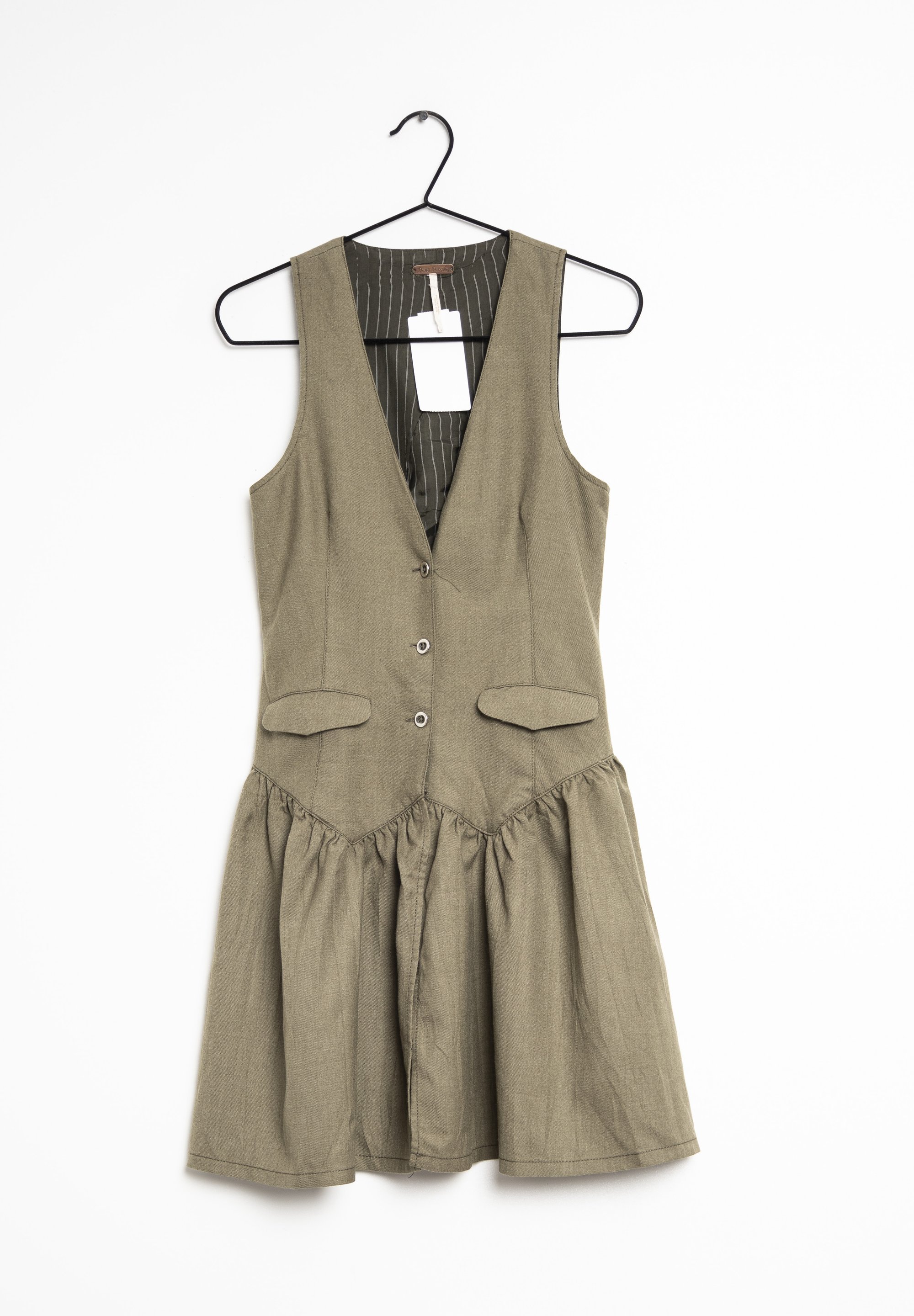 Free People Day dress - green - (Pre-owned) - Zalando.ie