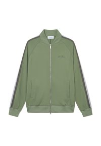 Felpa con zip - oil green