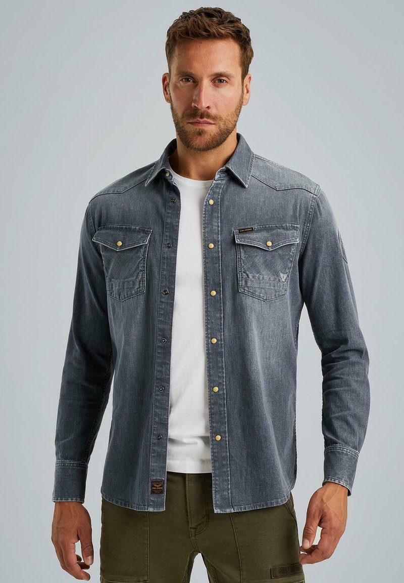 PME Legend COMFORT-STRETCH - Giacca di jeans - grey shadow wash