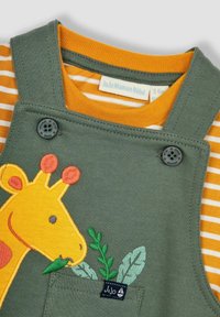 JoJo Maman Bébé 2-PIECE LION APPLIQUE  SET  - REGULAR FIT - Overall /Buksedragter - khaki green
