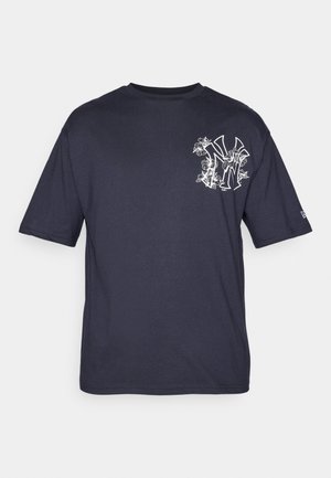 New Era MLB NEW YORK YANKEES FLORAL GRAPHIC TEE UNISEX - Klupska odjeća - navy