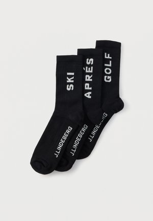 MILES SOCK 3 PACK - Chaussettes - black