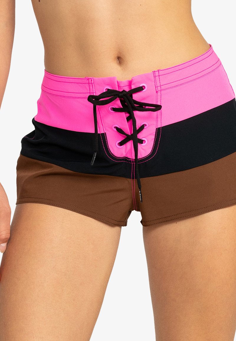 Short De Bain Femme Taille Haute - Coupe Complète Et Réglable Avec Cordon - Idéal Plage Et Piscine