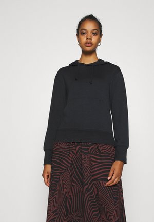 REGULAR FIT HOODIE WITH FRONT POCKET - Mikina s kapucí - black