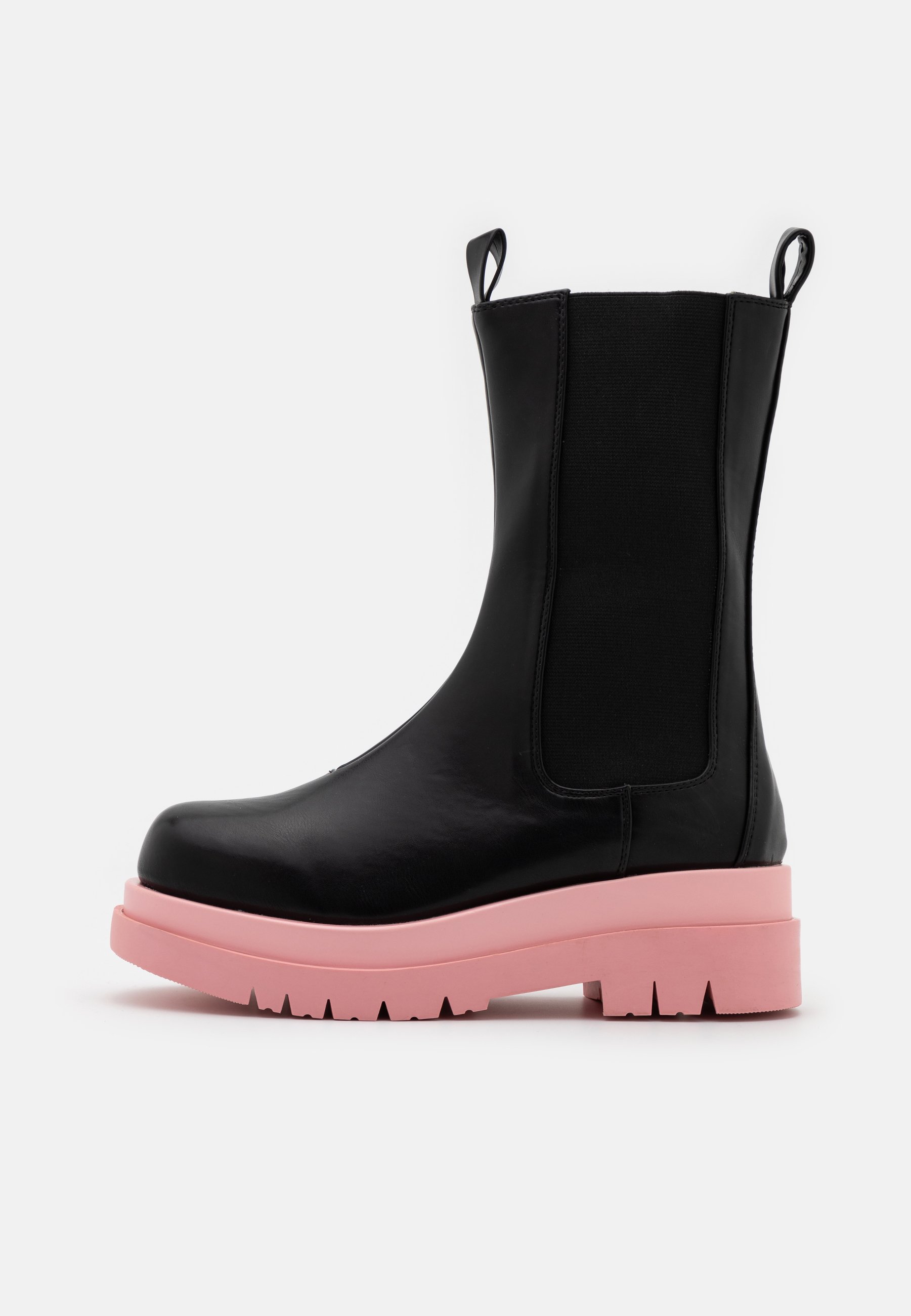 platform boots pink and black