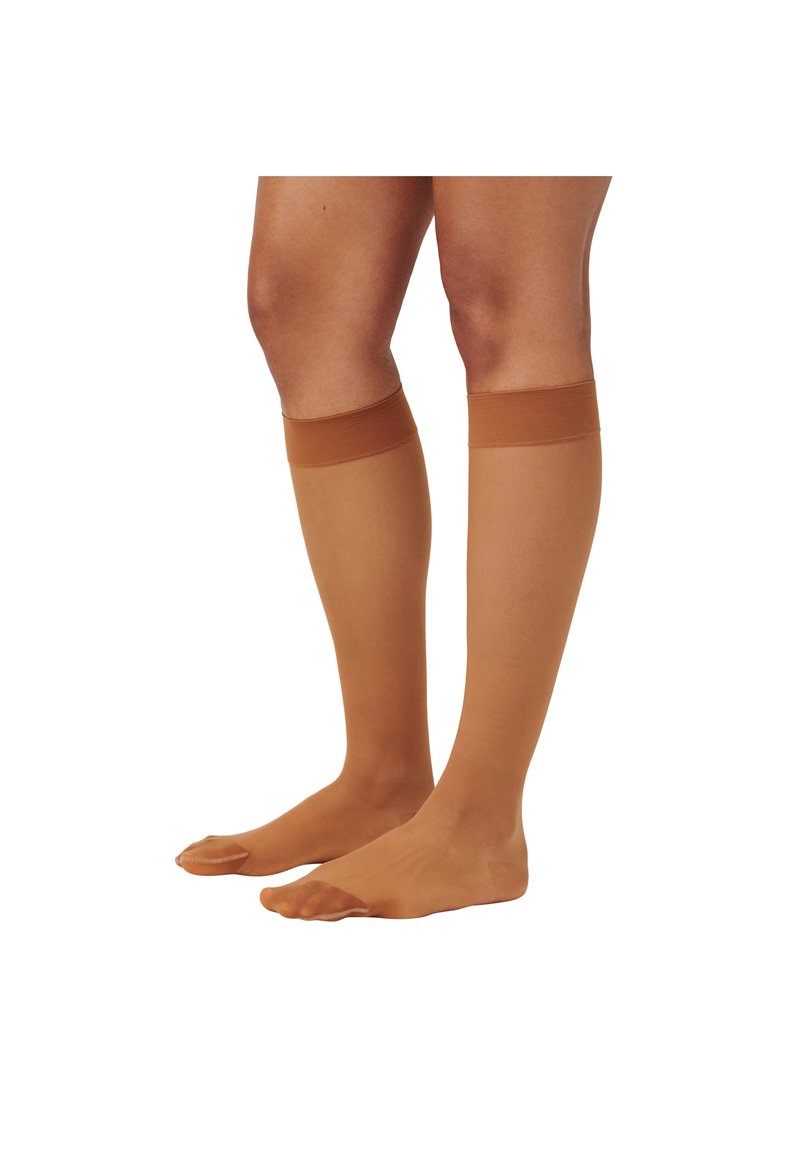 ITEM m6 INVISIBLE COMPRESSION KNEE-HIGH 15 DEN - MADE IN GERMANY - Knee high socks - toffee