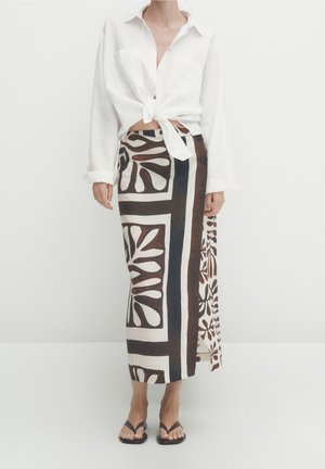 Wrap skirt - brown