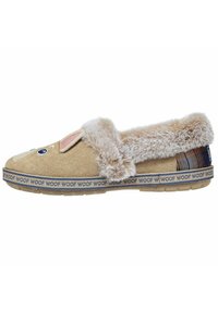 Skechers GEFÜTTERT TOO COZY - DOG ATTITUDE - Pantoffels - beige