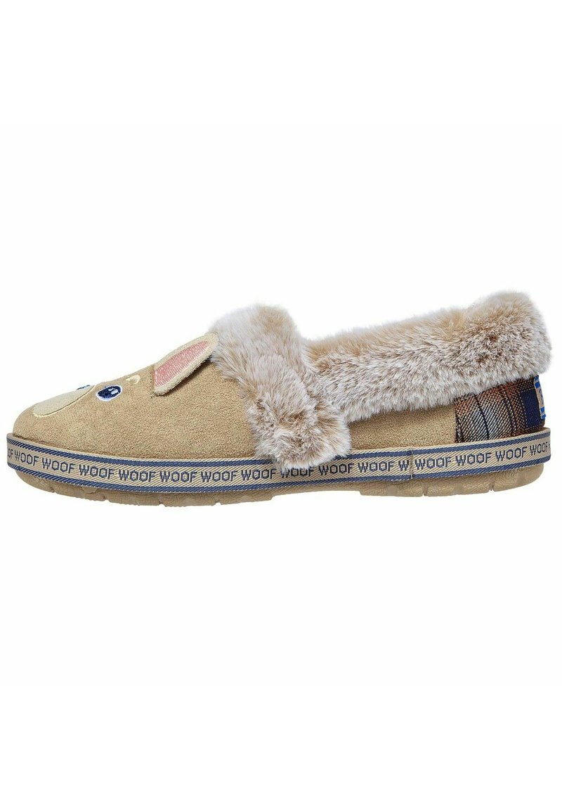 Skechers GEFÜTTERT TOO COZY - DOG ATTITUDE - Pantoffels - beige