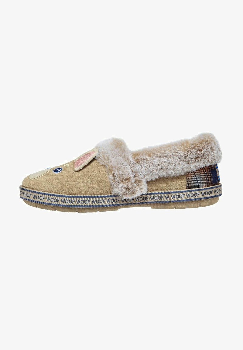 Skechers GEFÜTTERT TOO COZY - DOG ATTITUDE - Pantoffels - beige