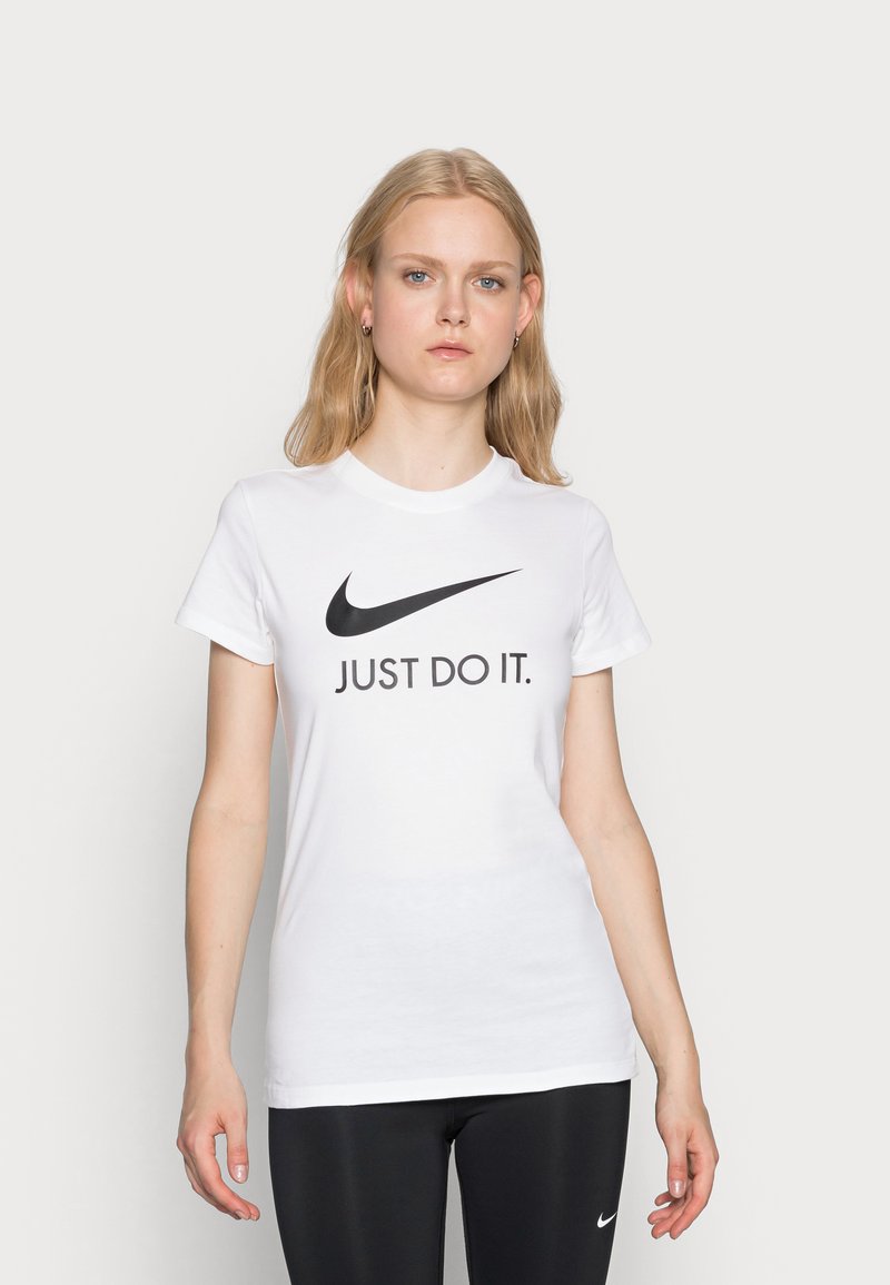 Nike Sportswear W NSW TEE JDI SLIM - Majica kratkih rukava s printom - white/black