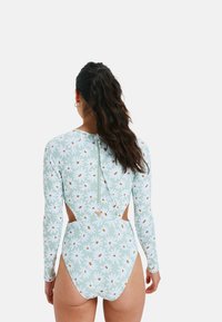 Roxy DREAM FLORAL - LONG SLEEVE - Jednodílné plavky - light green