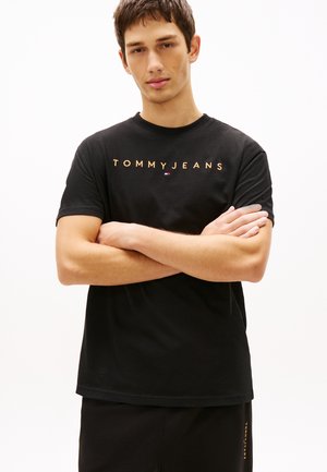 LINEAR LOGO TEE - Pamata T-krekls - black/faded sun kiss