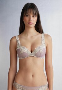 Intimissimi GIOIA PRETTY FLOWERS SUPER - Push-up podprsenka - violett dusty ivory