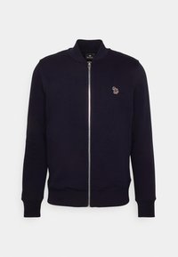 REGULAR FIT ZEBRA - Tröja med dragkedja - dark blue