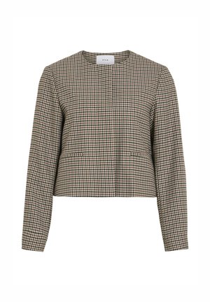 VILA Suknjič - natural melangepattern:houndstooth black beauty cherry mahogany