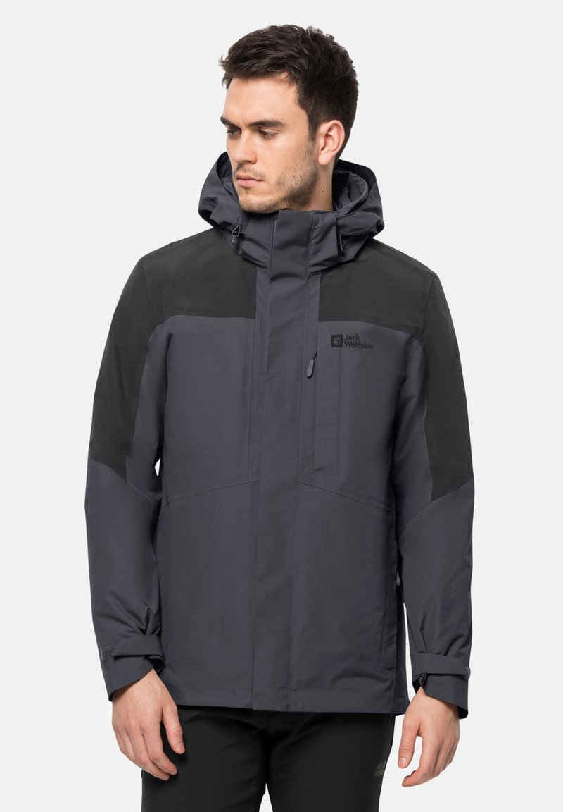 Jack Wolfskin ROMBERG 3 IN 1 Hardshelljacke ebony/grau Zalando.at