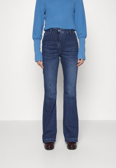 High Rise Jeans A Zampa Da Donna Jeans Bootcut Da Donna Jeans Lunghi In Denim A Vita Alta - Foto 9