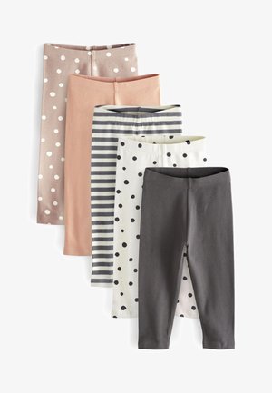 5 PACK - Leggings - neutral spots stripes