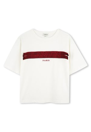 À MANCHES COURTES - T-Shirt print - ecru rouge