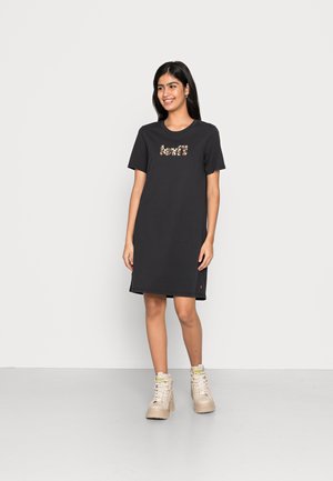 ELLE TEE DRESS - Robe en jersey - crowfoot print caviar