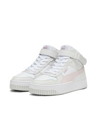 Puma CARINA STREET MID - Visoki športni copati - white frosty pink feather gray