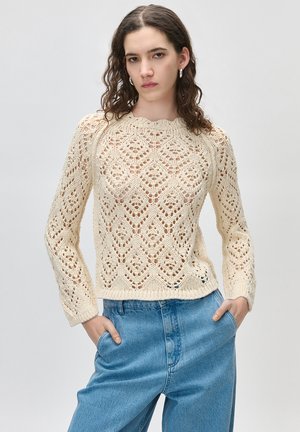 FIBY - Strikkegenser - ecru