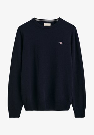 GANT SUPERFINE CREW NECK - Stickad tröja - marine