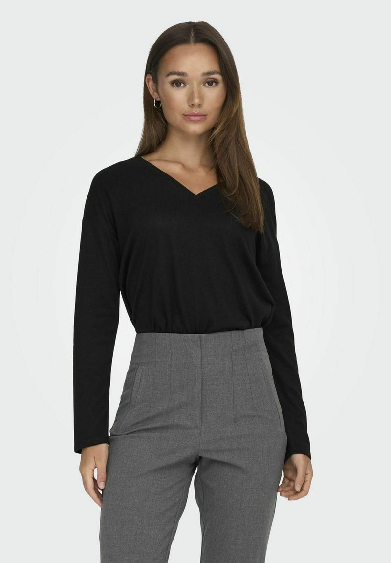 JDY TONSY - Pikkade varrukatega topp - black