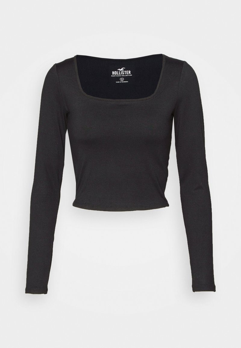 Crop Top Hollister Black Long Sleeve Shirt Hollister Long Sleeved