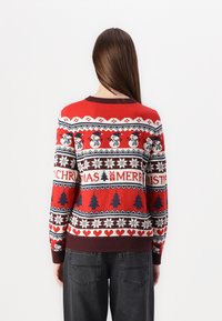 VILA VISNOWMAN CHRISTMAS - Pulover - mars red
