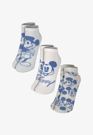 Disney, DISNEY MICKEY MOUSE SOCKEN SNEAKER STRÜMPFE (3ER PACK) - Socks - blau grau