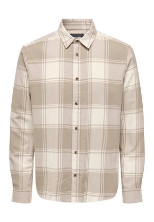ONSGUDMUND CHECKED SHIRT - Shirt - beige