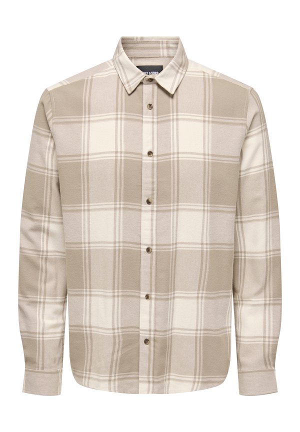 ONSGUDMUND CHECKED SHIRT - Hemd - beige