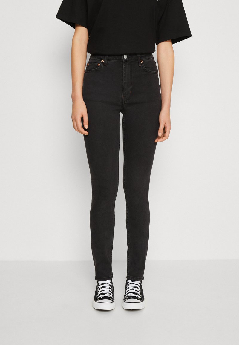 Weekday ELLIS CURVE HIGH - Jeans Skinny Fit - black lux