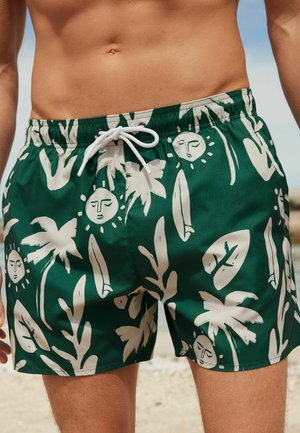 Next REGULAR FIT - Shorts da mare - green ecru