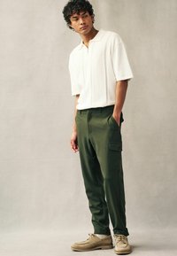 Next TEXTURED STRIPE - Polo krekls - white