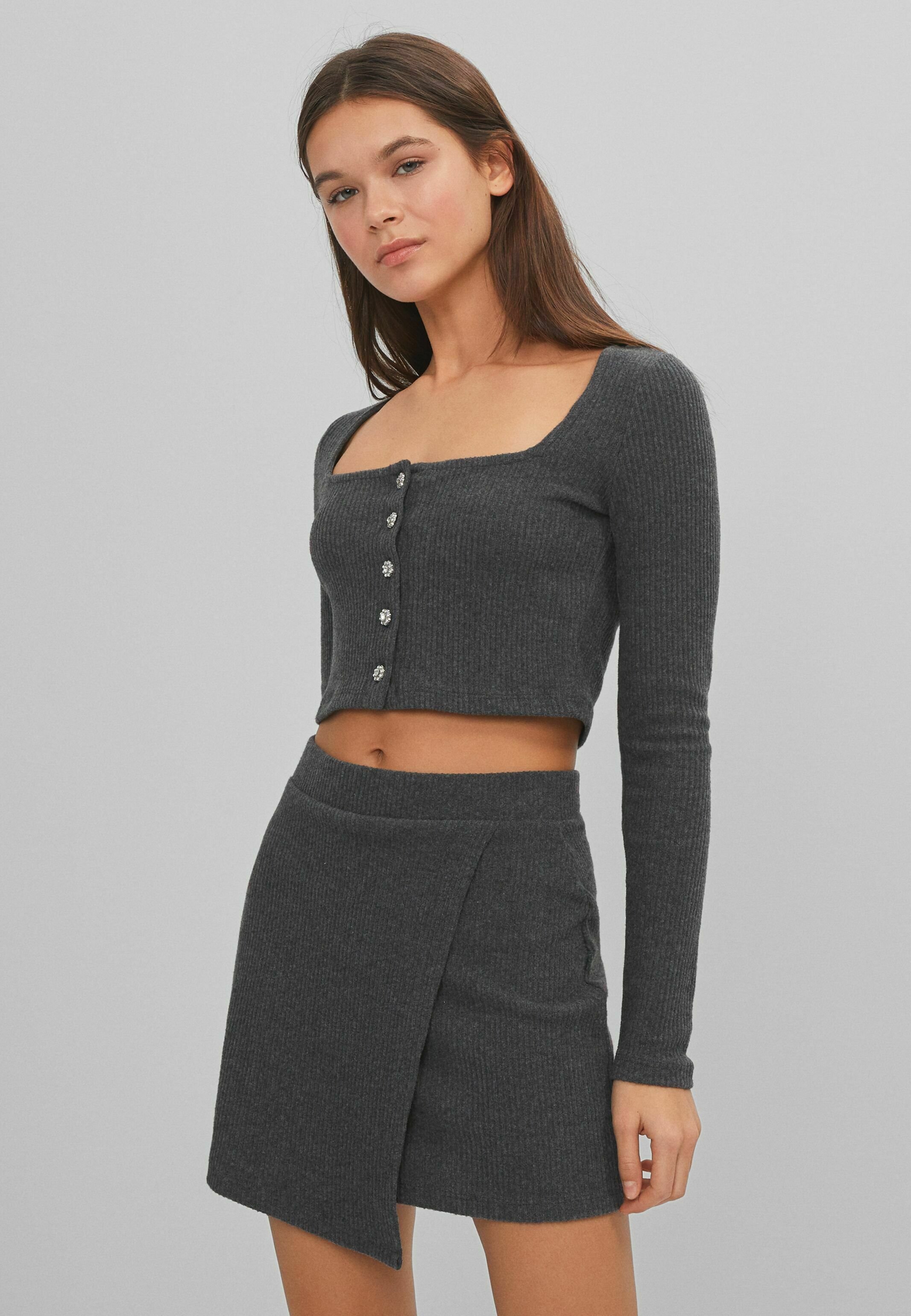 Bershka Gonna a portafoglio - grey/grigio - Zalando.it