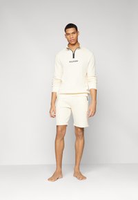 Tommy Hilfiger MONOTYPEHALF ZIP - Pyjamasöverdel - calico