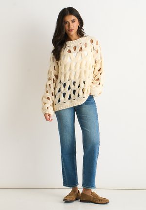 HOLLOW CHUNKY - Jumper - butter cream