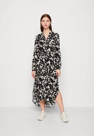Vero Moda VMEASY LONG V NECK SHIRT DRESS - Μάξι φόρεμα - black cila