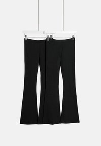 Marks & Spencer 2PK KICK FLARE - Kalhoty - black