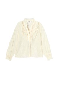 Haut En Dentelle Beige-or PROMOD - Taille 36/38, Occasion En Très Bon état, Top Féminin