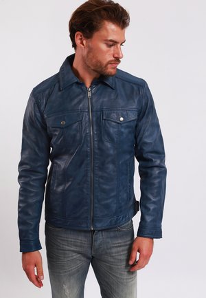 Lee Cooper Lederjacke - vintage blue