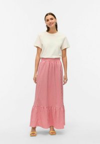 Vero Moda VMCHECK  - Gonna lunga - goji berry